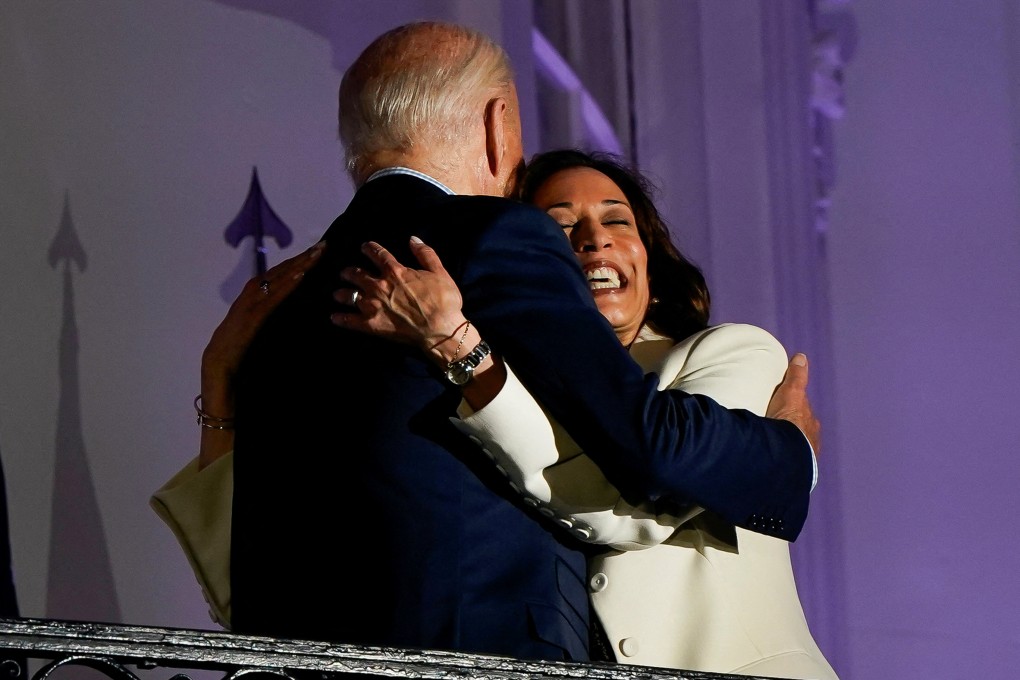 US President Joe Biden and Vice- President Kamala Harris during an Independence Day celebration in Washington. Photo: Reuters