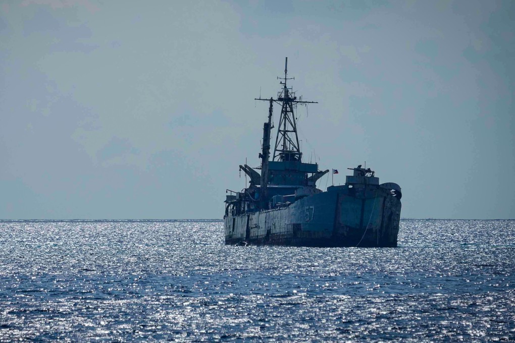 China says it allowed the Philippines to evacuate an ill person from an “illegally grounded warship”, the BRP Sierra Madre pictured, under “humanitarian considerations” and denies it blocked the medical transport. Photo: AP