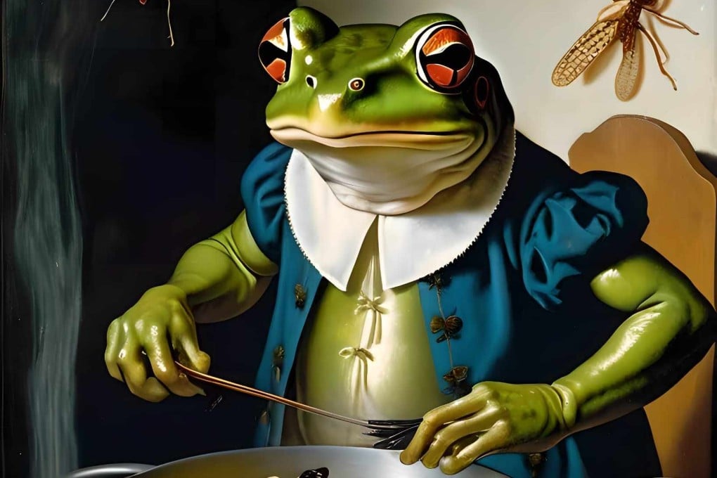 Are we the frogs in an AI pan? AI ponders this and other questions. Photo: Bernard Cohen and Starryai