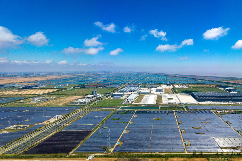 A view of a low(zero) carbon-dioxide emission industrial park in Sheyang, Yancheng, east China’s Jiangsu Province. The Chinese government has drafted rules aimed at controlling the expansion of the country’s solar industry, as the sector struggles under excess capacity after triggering a collapse in global prices. Photo: Xinhua