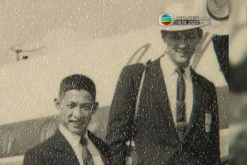 Wan Shiu-ming (left) and Cheung Kin-man departing Hong Kong’s Kai Tak Airport on a Qantas twinjet for the 1956 Olympic Games in Melbourne. Photo: Handout