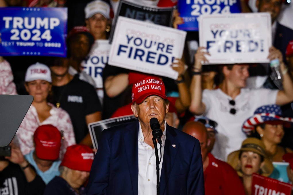 Donald Trump at a campaign event in Miami, Florida. Photo: Bloomberg