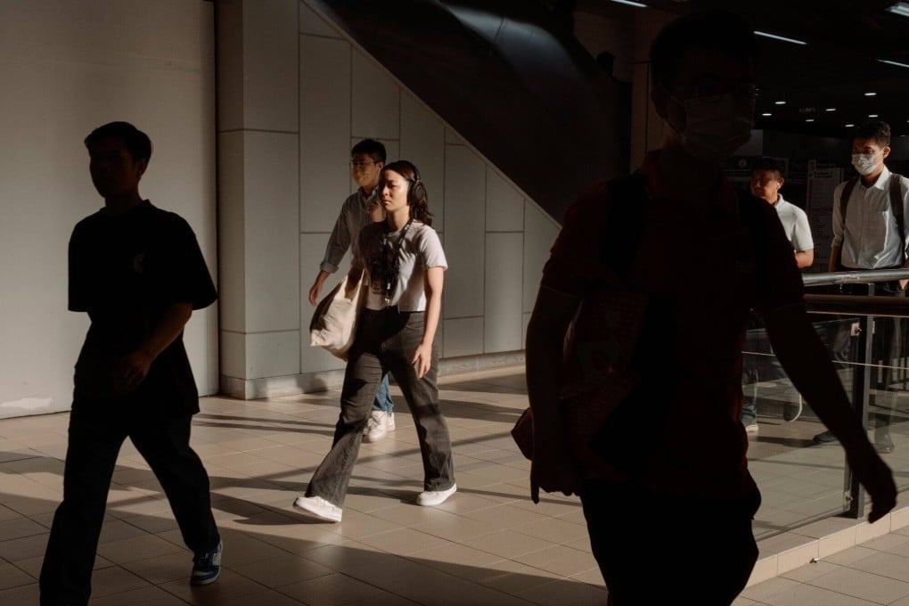 Morning commuters are seen at an LRT station in Kuala Lumpur on Wednesday last week. Photo: Bloomberg