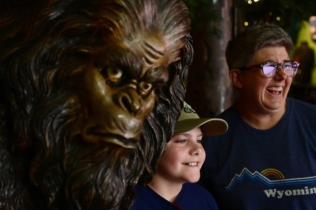 Visitors at the Sasquatch Outpost, a Bigfoot-themed shop and museum in Bailey, Colorado. Tourists can also join Bigfoot hunts by vehicle, on foot or horseback to snag their own Sasquatch sighting – if the mythical man of the forest exists. Photo: TNS