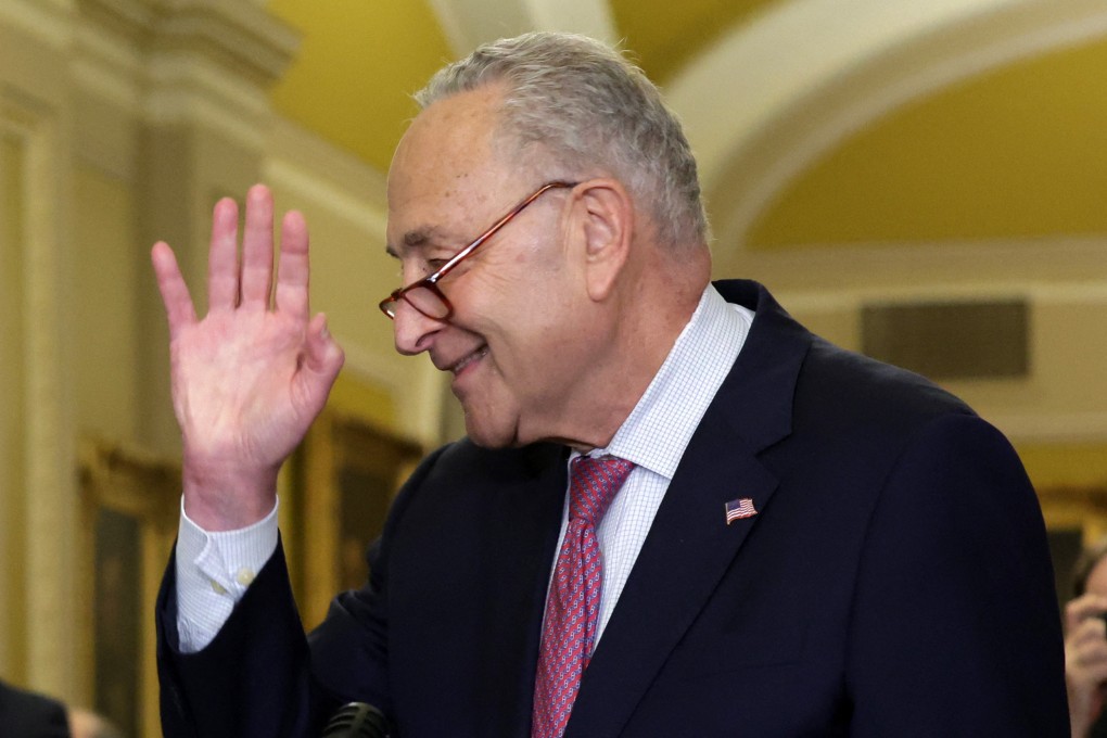 Senate Majority Leader Chuck Schumer on Tuesday. Photo: AFP