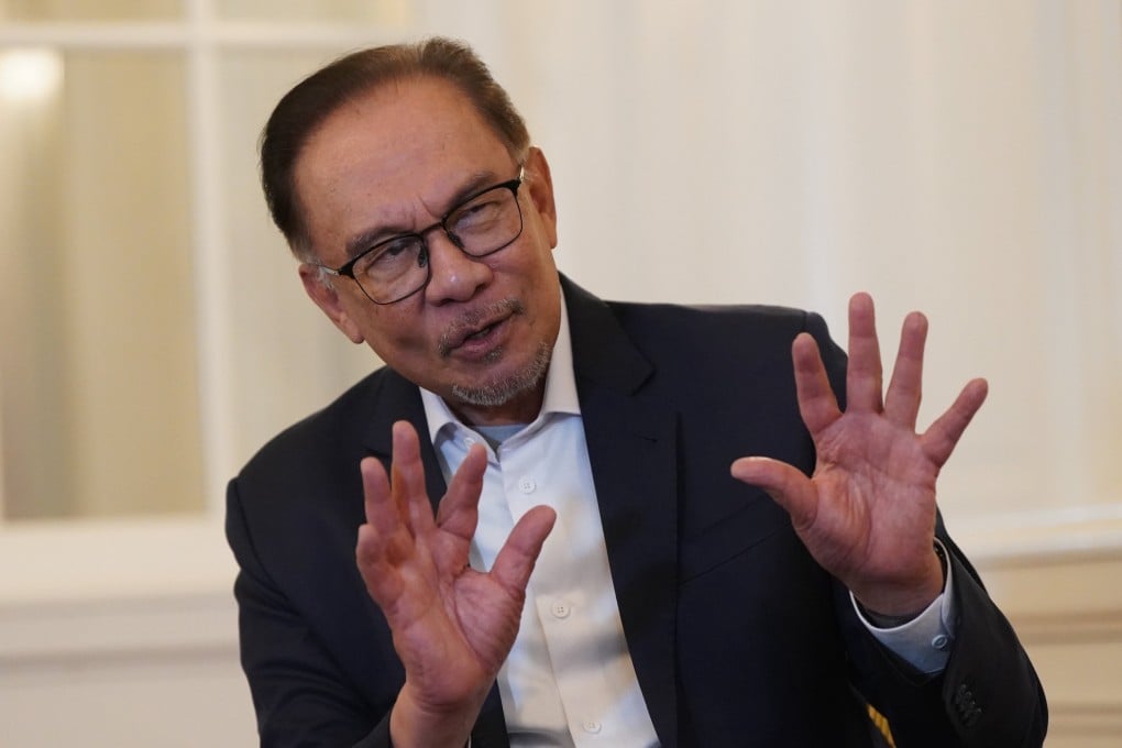 Malaysian Prime Minister Anwar Ibrahim speaks during an interview in Hamburg in March. Photo: DPA