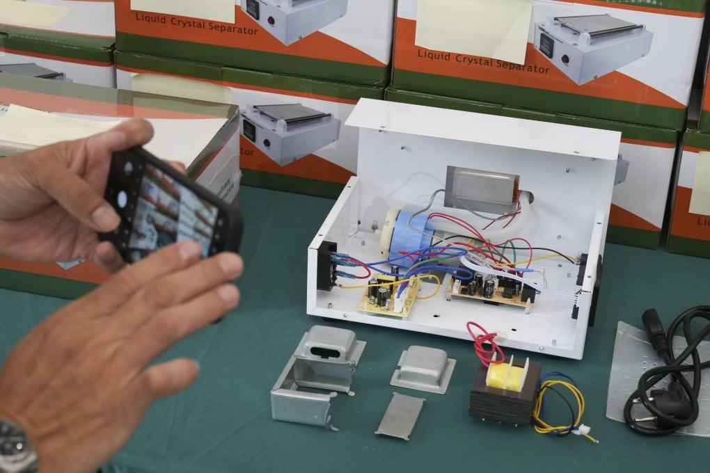 Officers decided to inspect the consignment because the high cost of air delivery for such machines aroused their suspicion. Photo: Sam Tsang