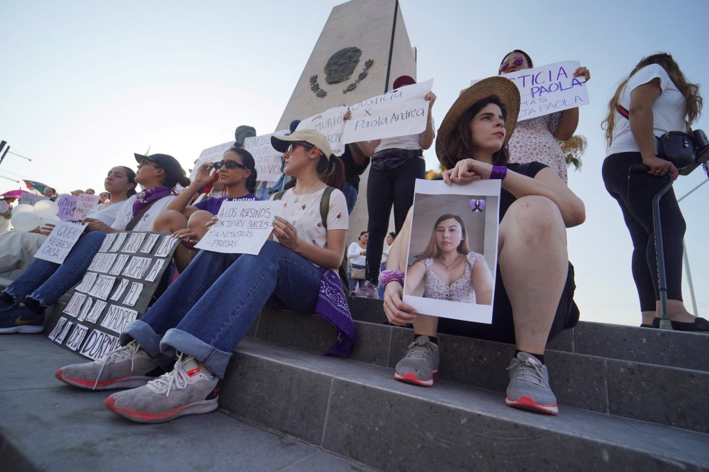 Protesters demand justice for Paola Banuelos during a march in Mexico on July 11. Photo: Reuters