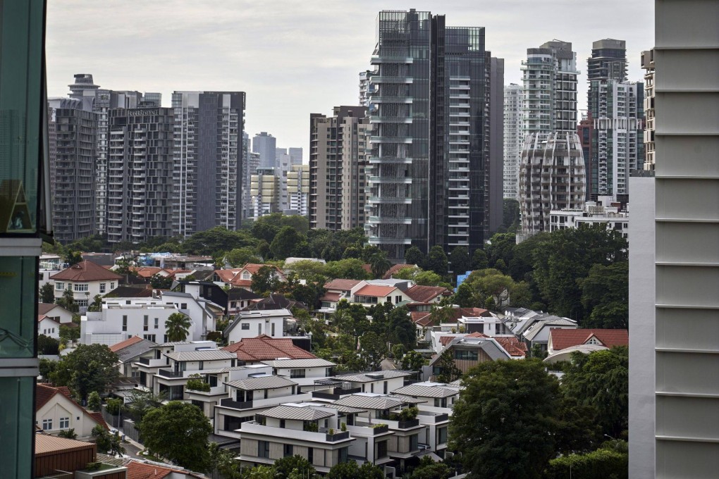 Private homes in the Tanglin area of Singapore. The city state’s once-booming housing market has screeched to a halt in recent months. Photo: Bloomberg