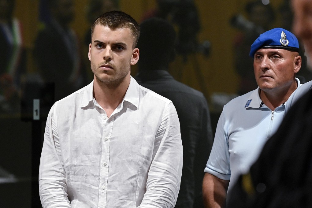 Gabriele Natale-Hjorth, left, appears in court in Rome, Italy on July 3. Photo: EPA-EFE