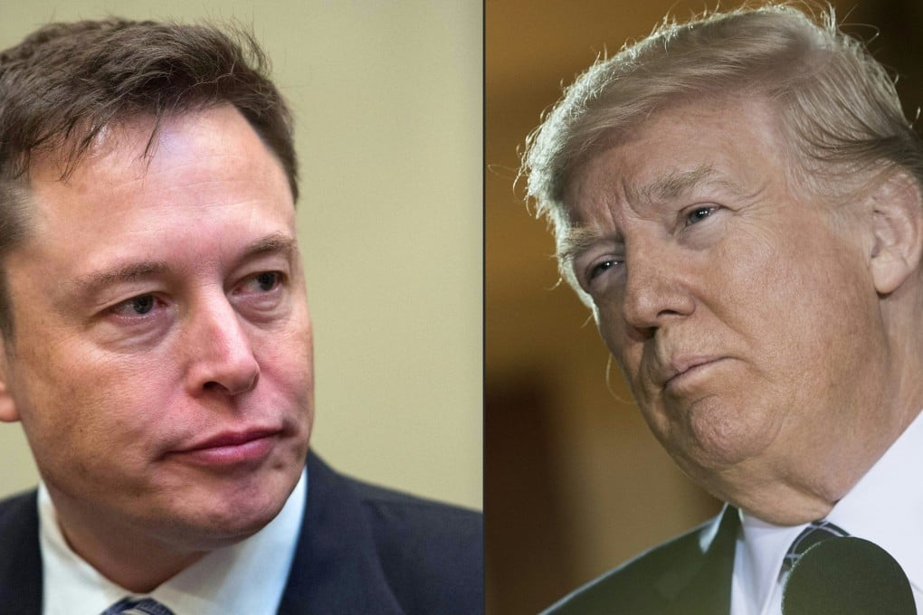 Elon Musk’s (left) planned cash infusion could help build Donald Trump’s fundraising advantage over incumbent US President Joe Biden. Photo: AFP