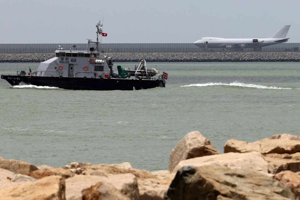 The stricken cargo plane, which caused chaos at Hong Kong airport after it was forced to make an emergency landing. Photo: Jelly Tse