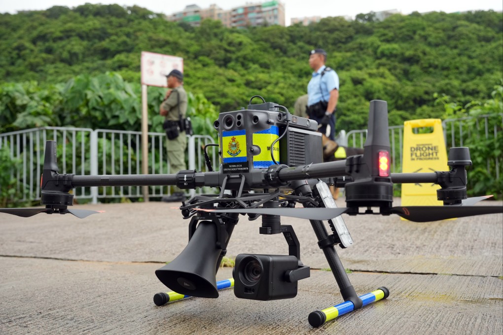 Police drones with PA systems will broadcast anti-crime messages in rural areas over the summer. Photo: May Tse