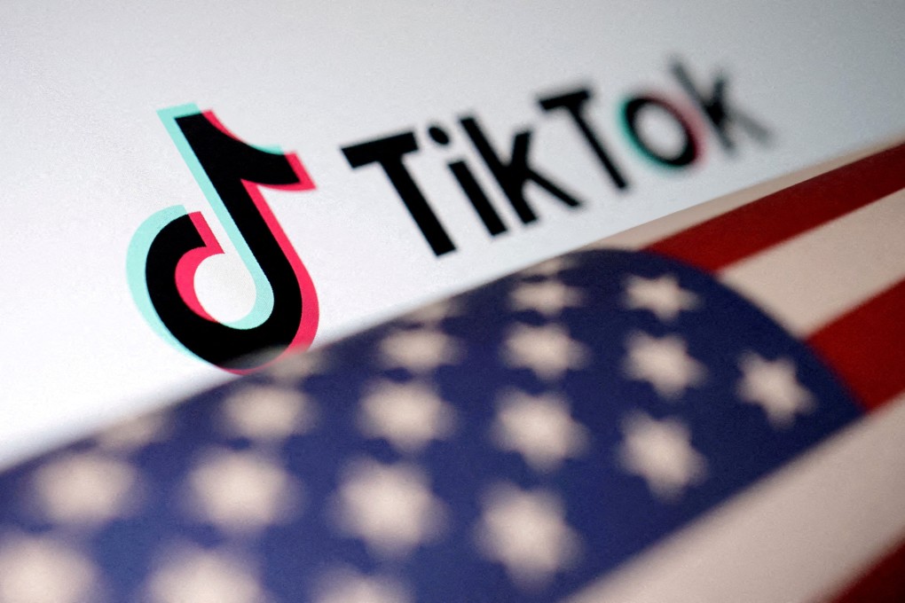 U.S. flag is placed on a TikTok logo in this illustration taken March 20, 2024. Republican presidential candidate Donald Trump said he supports TikTok. Photo: Reuters