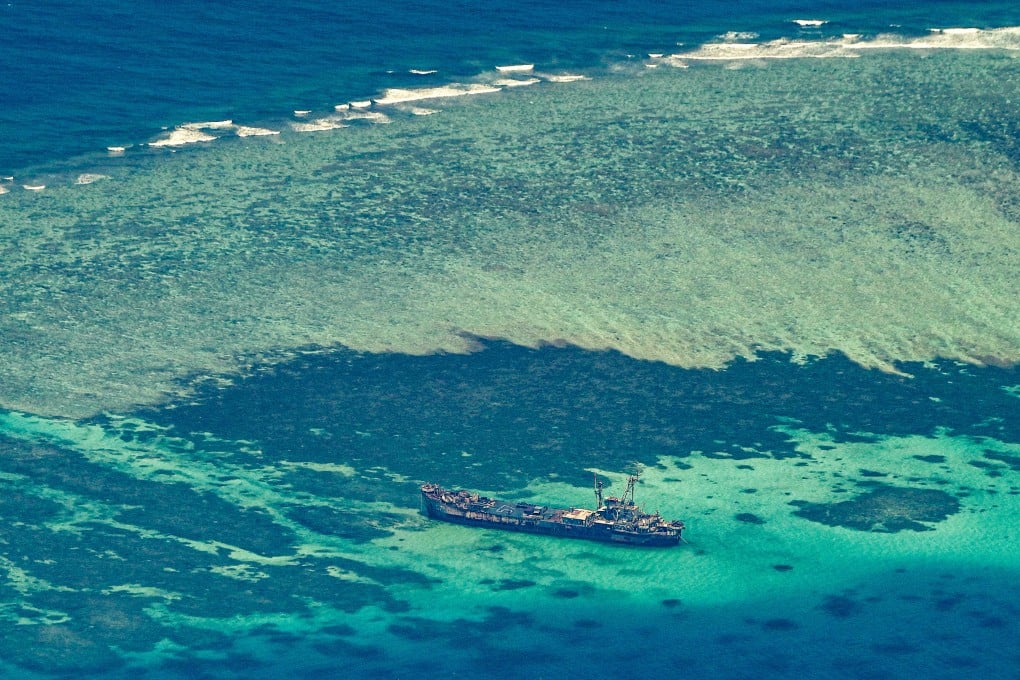 The grounded BRP Sierra Madre has become the focus of increasing tension between Beijing and Manila at Second Thomas Shoal in the South China Sea. Photo: AFP