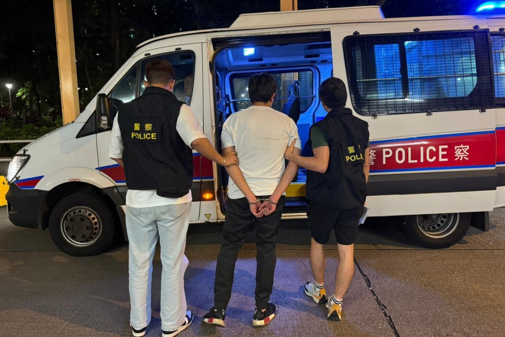 The taxi driver, 35, is arrested with HK$140,000 worth of narcotics in his vehicle. Photo: Handout