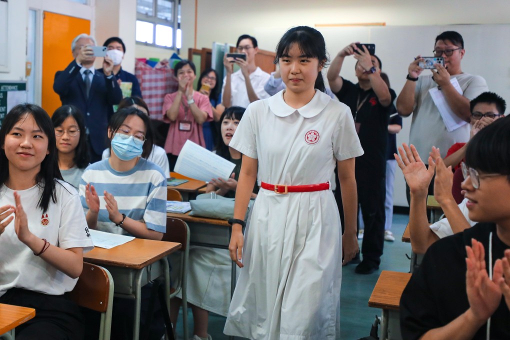 Iu Chun-yi, 17, a top scorer of Hong Kong Chinese Women’s Club College and the first in her school’s history. Photo: Xiaomei Chen