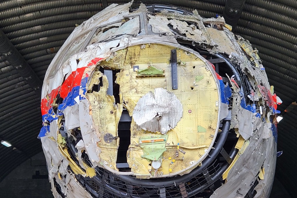 Reconstructed MH17 wreckage. Photo: Amy Chew