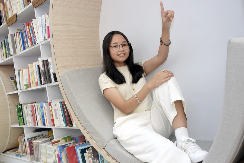 Filipino Angela Cabido Dela Cruz, 18, born and raised in Hong Kong, achieved a score of 21 for her DSE exams and wants to pursue a local degree.  Photo: Sun Yeung