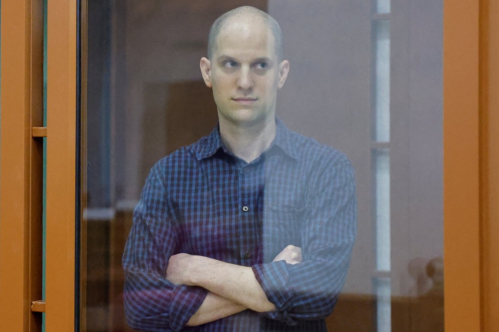 Wall Street Journal reporter Evan Gershkovich is seen during a court hearing in Yekaterinburg, Russia, last month. Photo: Reuters