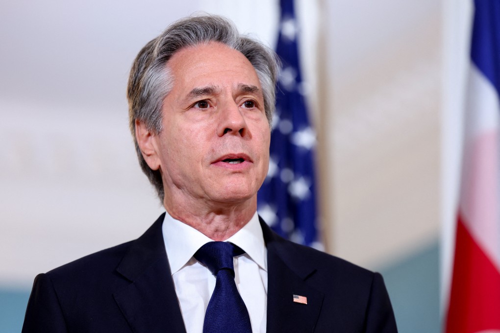 US Secretary of State Antony Blinken speaks during an Americas Partnership for Economic Prosperity meeting in Washington on Wednesday. Photo: Reuters