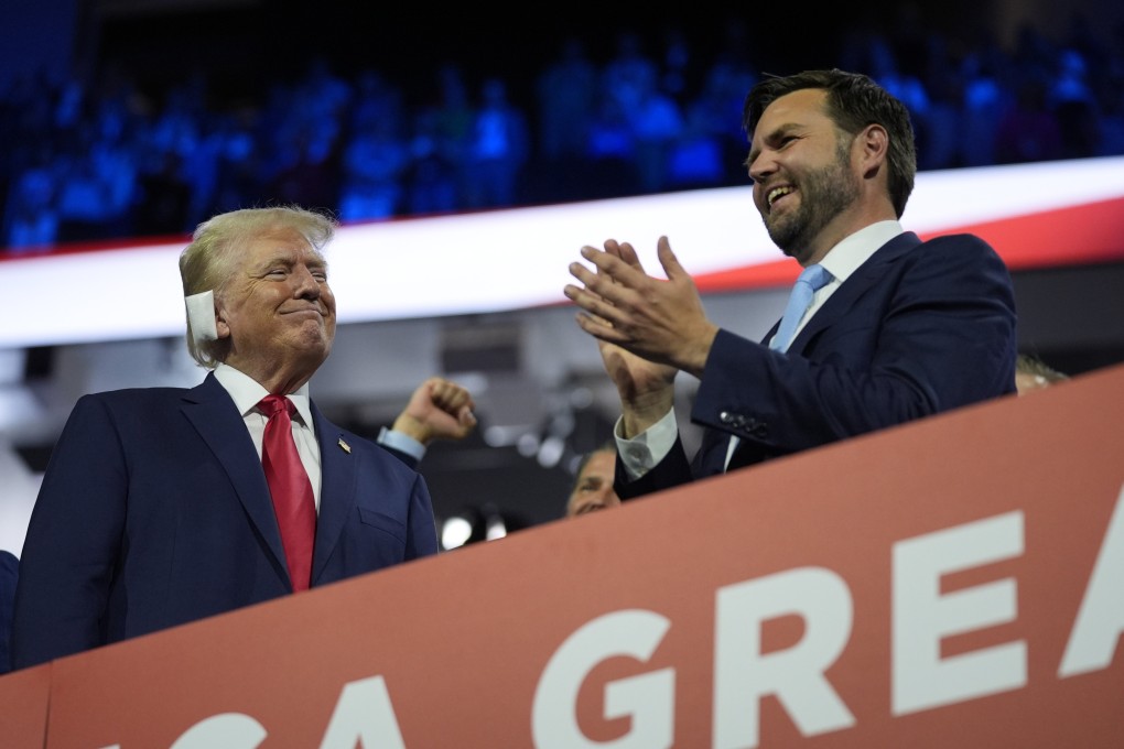 Donald Trump’s vice-presidential pick J.D. Vance (right) has been vocal about calling for an end to US aid for Ukraine, which may raise alarms in the EU, analysts say. Photo: AP