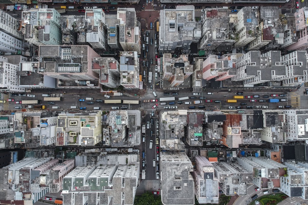 Aerial view of old residential buildings in Sham Shui Po district on the Kowloon peninsula. Photo: Roy Issa