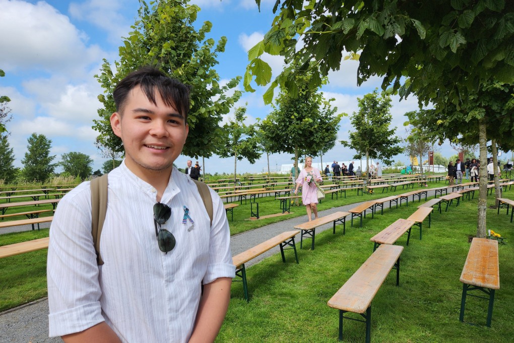 Scot Choo, a 21-year-old Malaysian, attends a memorial service for the victims of the ill-fated Malaysia Airlines MH17 flight, including his pilot-father Eugene Choo, held at Vijfhuizen Park, the Netherlands on July 17. Photo: Amy Chew