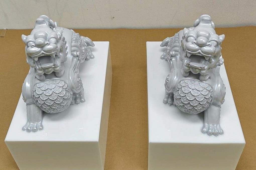 Singapore police have seized meth hidden in two figurines. Photo: Handout