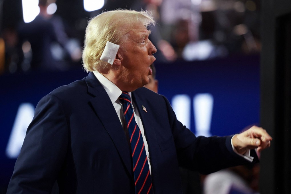Republican presidential candidate and former US president Donald Trump departs on the third day of the Republican National Convention at the Fiserv Forum in Milwaukee, Wisconsin, on July 17. Photo: AFP