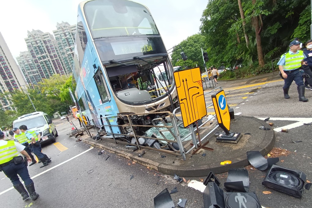 The injured – three men and four women – have been sent to North District Hospital in Sheung Shui for treatment. Photo: Handout