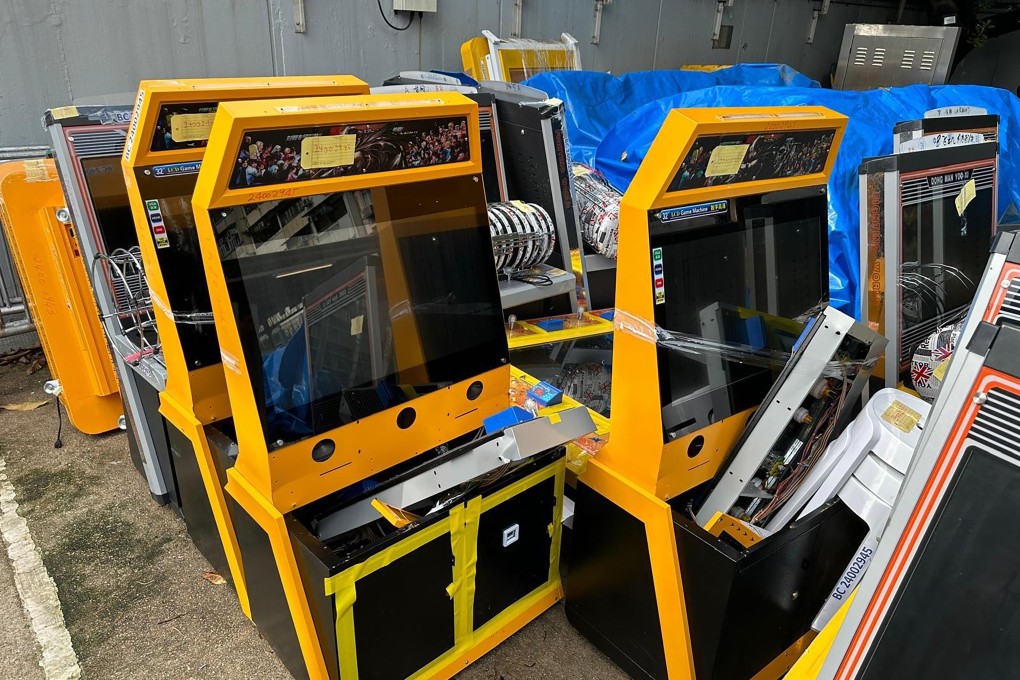 The gambling dens that Hong Kong police raided contained arcade machines with fishing games for betting. Photo: Handout