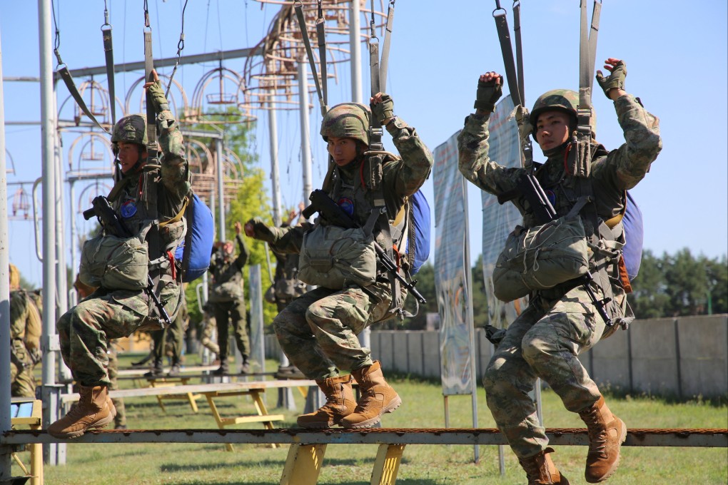 Troops take part in a training exercise during the joint China-Belarus drills. Photo: Reuters