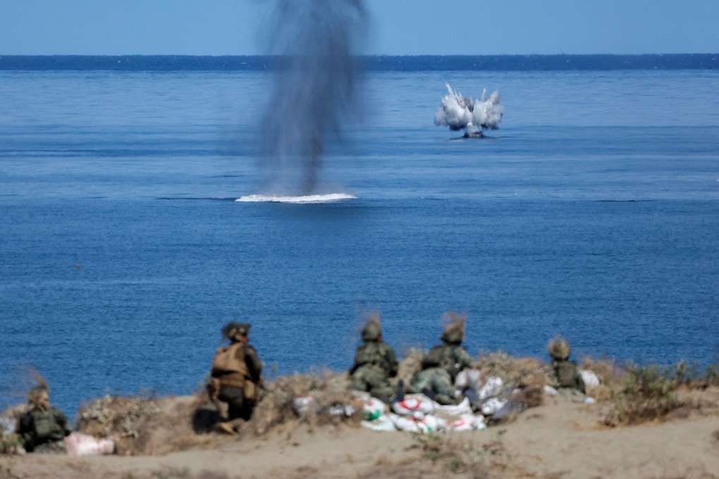 US and Philippine soldiers participate in the live fire exercise during the annual “Balikatan” joint military exercises in Laoag, Ilocos Norte in the Philippines in May 2024. Photo: Reuters