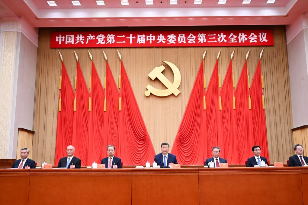 President Xi Jinping (centre) at the third plenary session in Beijing this month. Photo: Xinhua