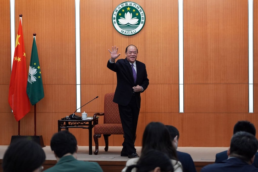 Macau Chief Executive Ho Iat-seng at an event in June. Photo: Eugene Lee