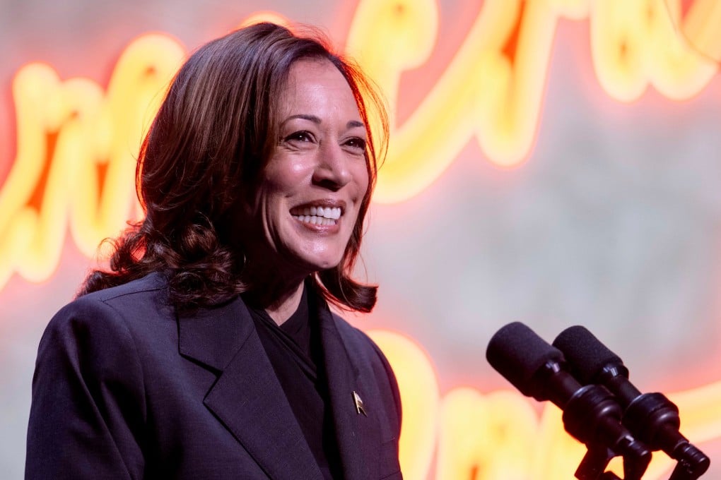 US Vice-President Kamala Harris speaks at an event in Washington in May. Photo: dpa
