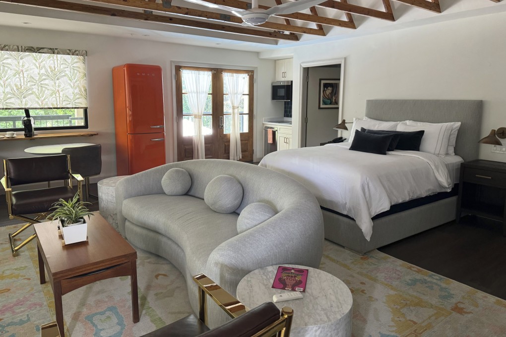 Francis Ford Coppola stayed in this suite at the All-Movie Hotel during the production of Megalopolis. The hotel is a mixed-use property for production companies and the public. Photo: AP