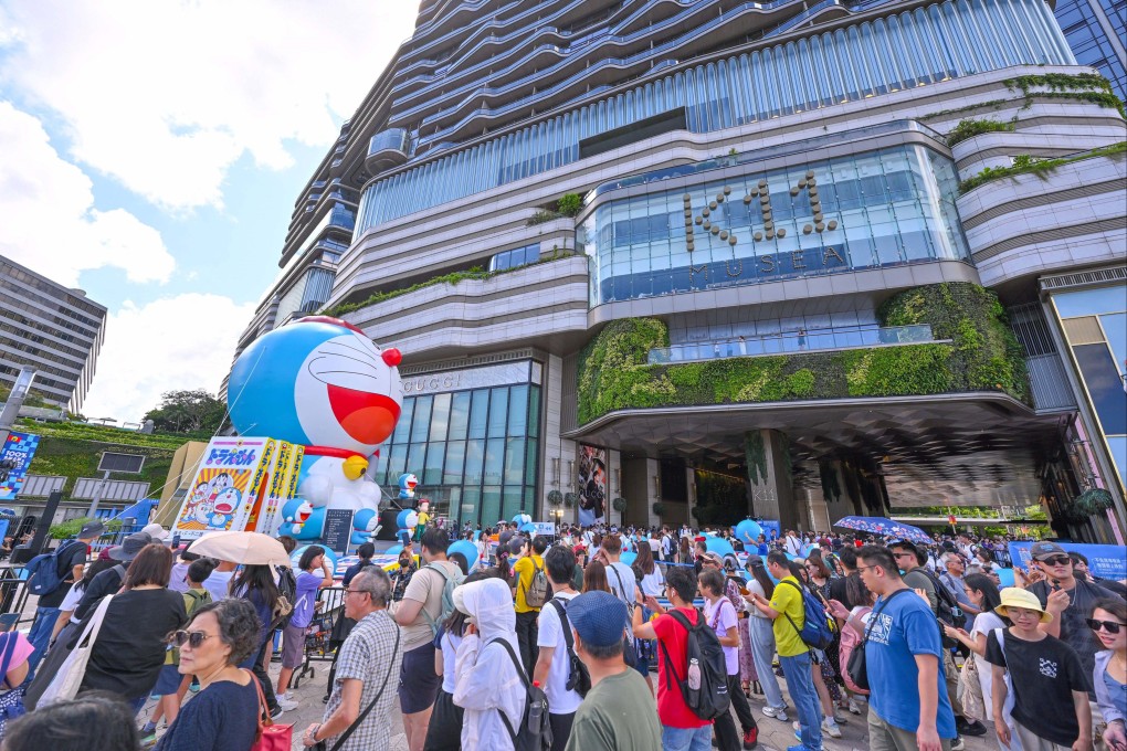 The 12-metre tall Doraemon sculpture at K11 Musea. The complex is hosting a series of family-friendly and cultural events this summer. Photo: K11 Musea