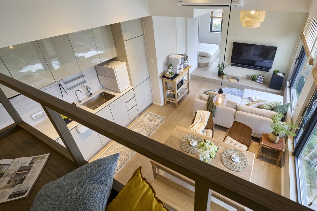 The view of this Tuen Mun flat from its platform hang-out area. The space was designed by LittleMORE. Photography: Michael Perini