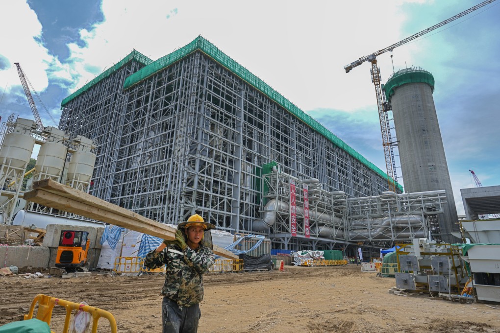 A view of the construction site for I•PARK1, Hong Kong’s first waste-to-energy facility, on July 19. Photo: Sam Tsang