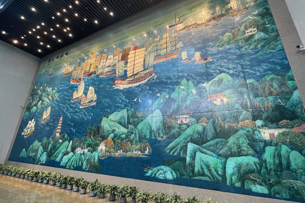 The mural that greets visitors as they enter Zhongshan City Museum. Hong Kong residents looking for a day-trip destination in mainland China should consider Zhongshan, now that a new road link from Shenzhen, including bridges across the Pearl River, have made it more accessible. Photo: Joanne Yau