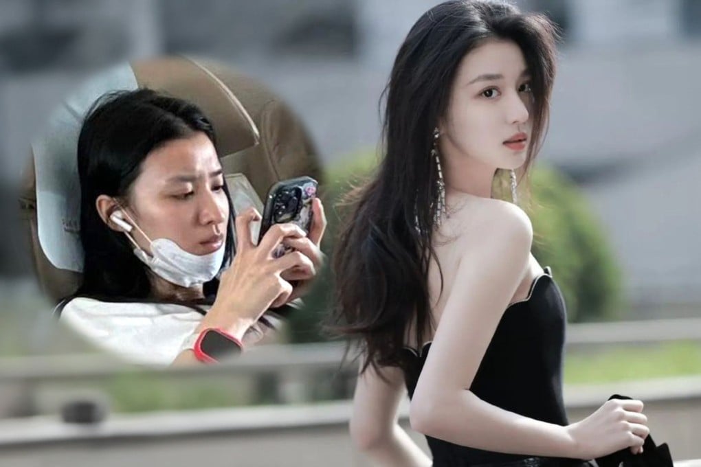 Rising China acting star Wang Churan is facing criticism online after a photograph of her wearing no make-up appeared online. Photo: SCMP composite/Weibo
