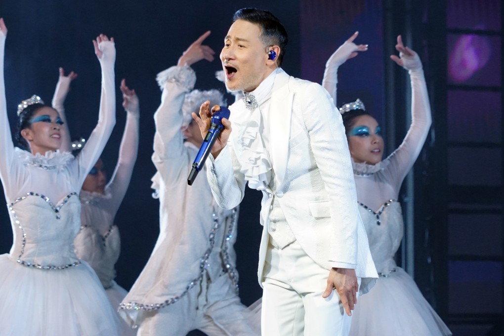 Singer Jacky Cheung Hok-yau performs during a concert on the Hong Kong leg of his Jacky Cheung 60+ Concert Tour in January 2024. The singer cancelled tour dates in Hangzhou, China, this weekend, the third such cancellation since March because of health issues. Photo: Getty Images