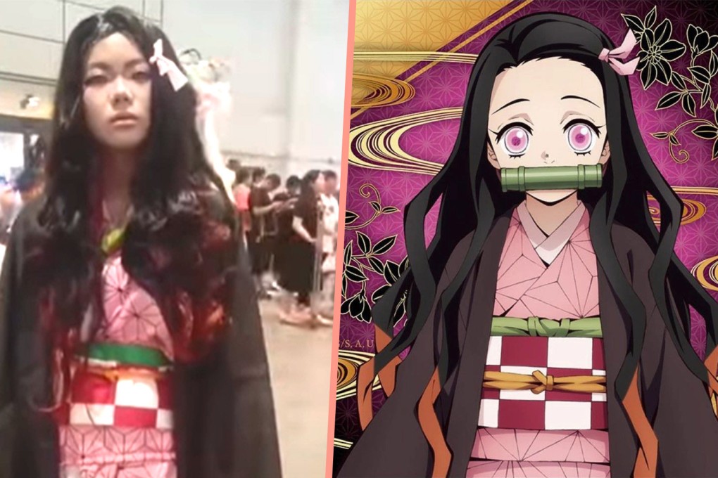 A cosplaying woman was thrown out of a comic expo in China becaue she was dressed in a kimono. Photo: SCMP composite/YouTube/fandom.com