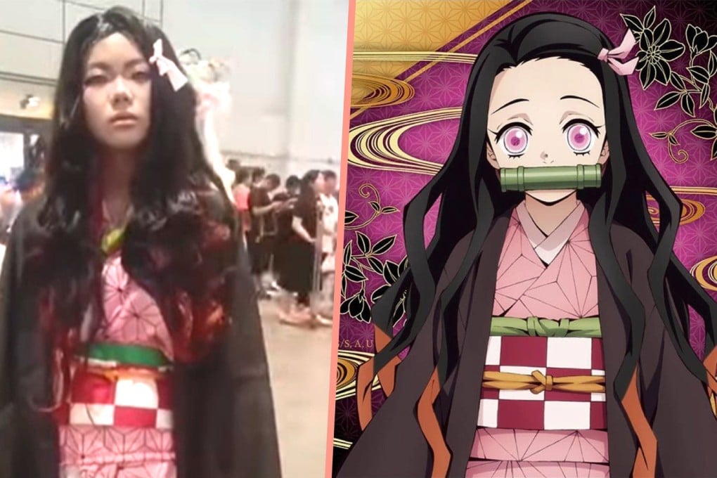 A cosplaying woman was thrown out of a comic expo in China becaue she was dressed in a kimono. Photo: SCMP composite/YouTube/fandom.com