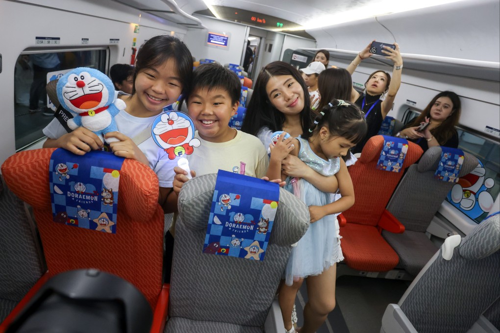 Passengers can choose to travel on the themed trains, with prices and booking methods remaining the same as regular services. Photo: Jonathan Wong