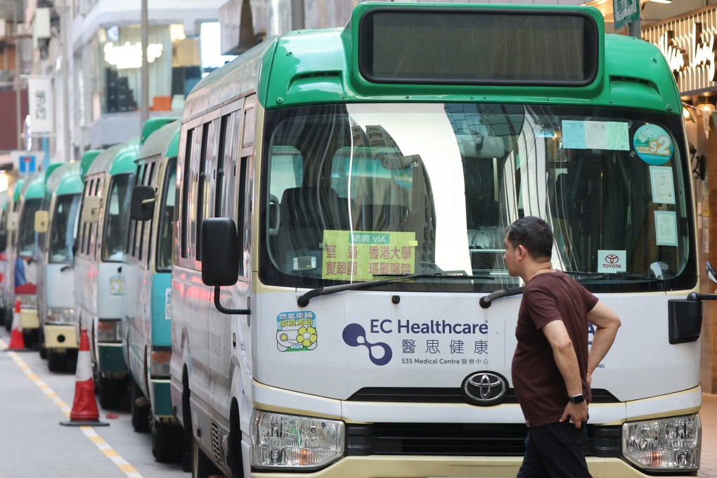 Green-top minibuses are government-regulated and must stick to specific routes and schedules. Photo: Edmond So