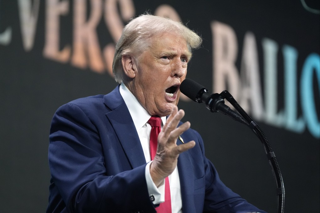 Republican US presidential candidate Donald Trump speaks at the Turning Point Believers’ Summit in West Palm Beach, Florida, on Friday, July 26, 2024, in West Palm Beach. Photo: AP
