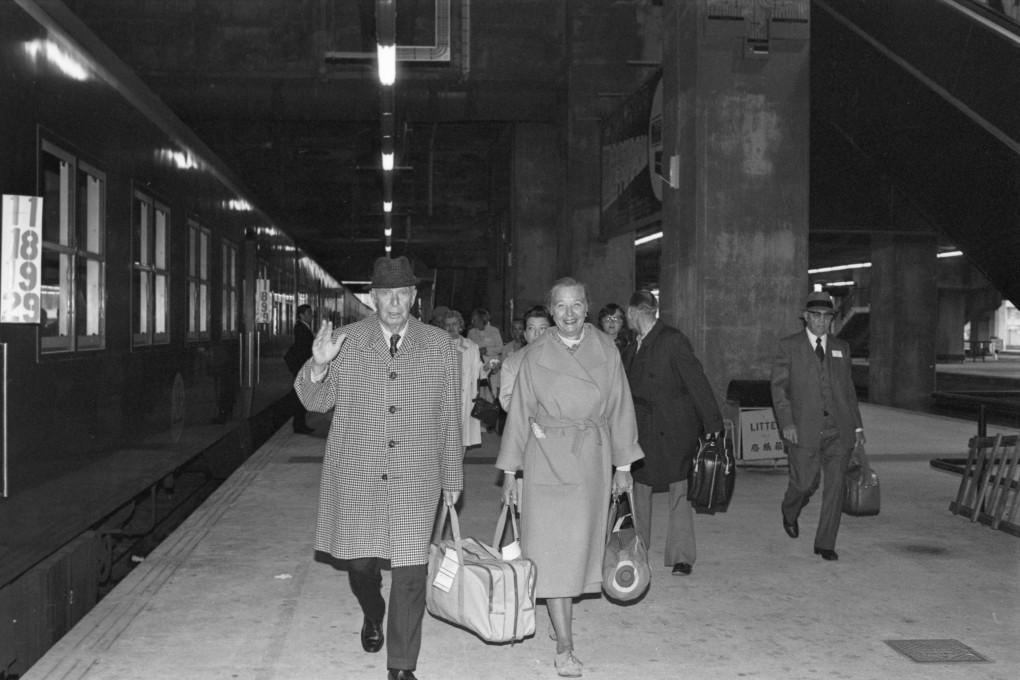 More than 600 passengers from the cruise liner Queen Elizabeth II arrive at the KCR railway station in Hung Hom in 1977. Photo: SCMP Archive